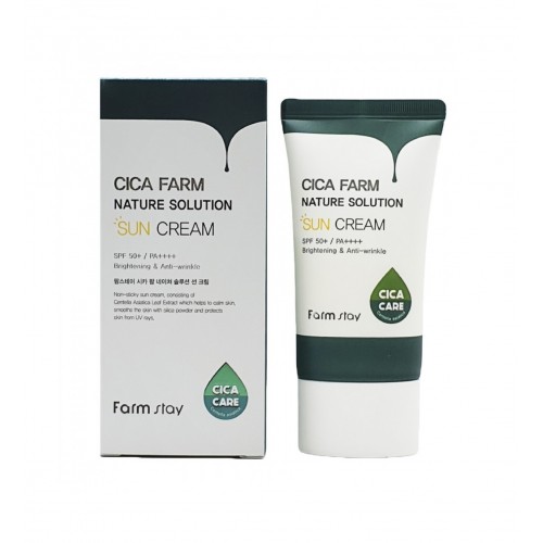 Солнцезащитный крем Cica Farm Nature Solution Sun Cream SPF50+ PA++++ 50 мл "Farm Stay"