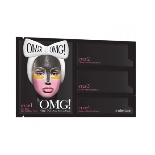 Комплекс масок четырехкомпонентный для ухода за кожей лица  Omg! 4in1 Kit Zone System Mask 1 шт "Double Dare"
