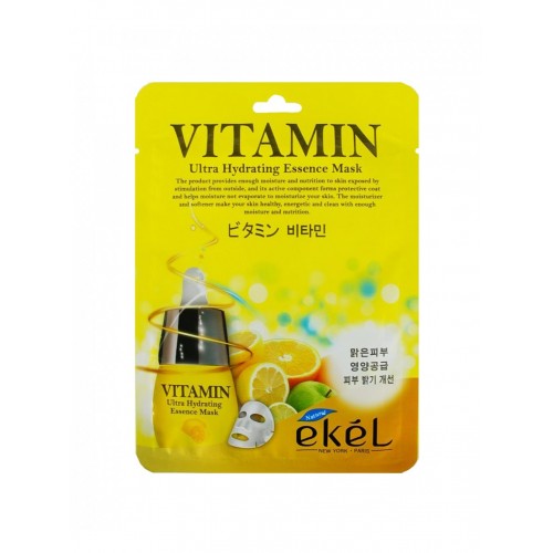 Vitamin Ultra Hydrating Essence Mask Маска для лица с витаминами "EKEL"