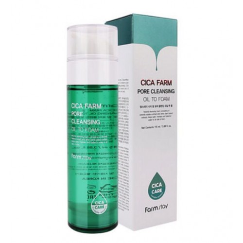 ГИДРОФИЛЬНОЕ МАСЛО-ПЕНКА С ЭКСТРАКТОМ ЦЕНТЕЛЛЫ CICA FARM PORE CLEANSING OIL TO FOAM "FARM STAY"