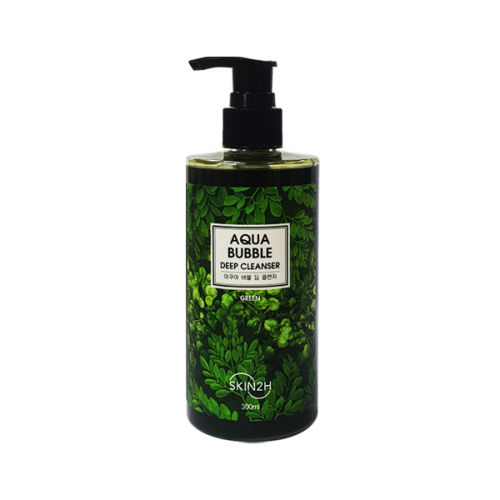 Глубоко очищающее средство Aqua Bubble Deep Cleanser 300 ml Green "SKIN2H"